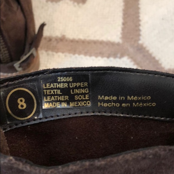 Brown suede mid calf boots size 8 - Picture 7 of 8